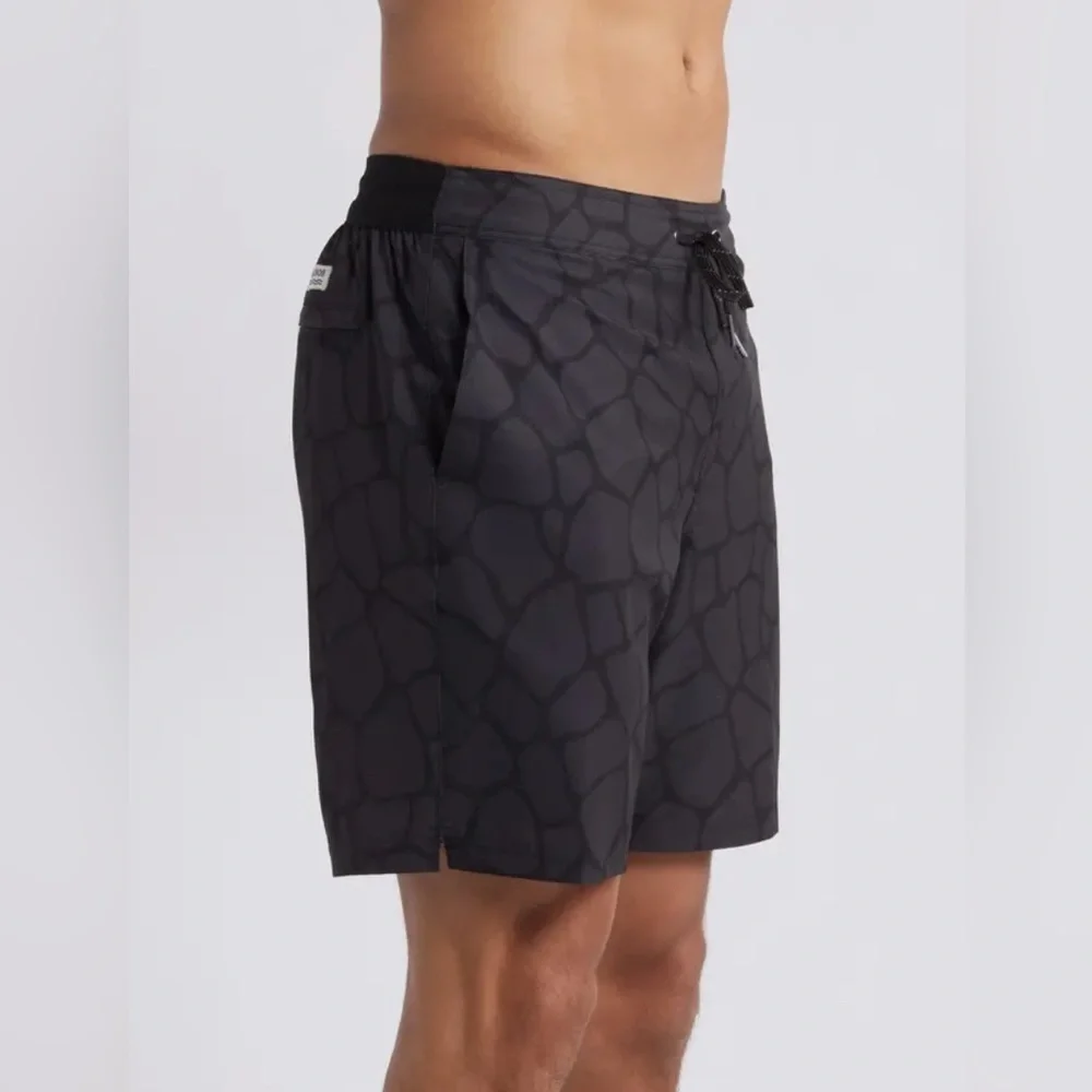Fair Harbor The Ozone Black Pebbles Swim Trunks Size XXL